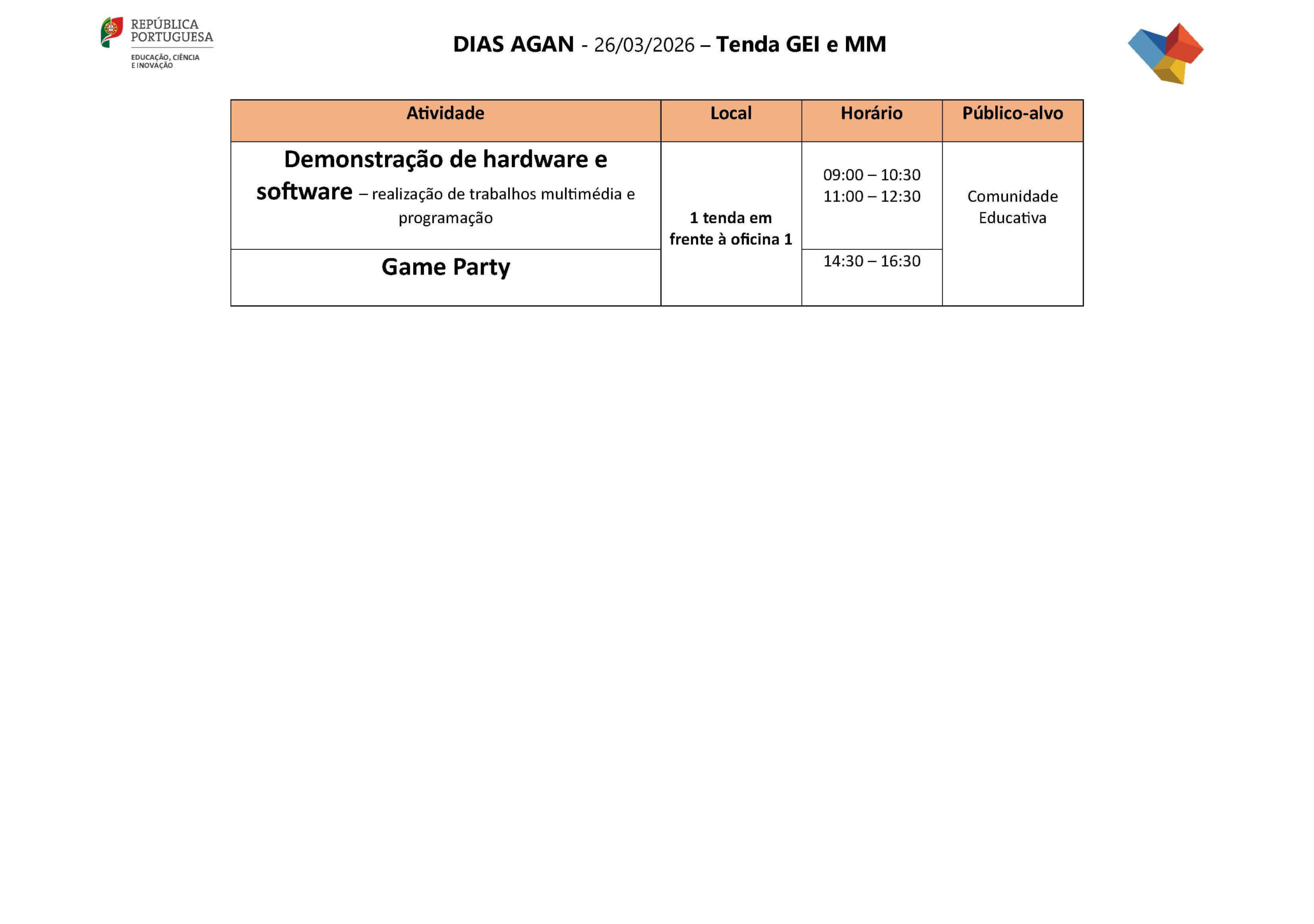1º DIA Tenda GEI e MM