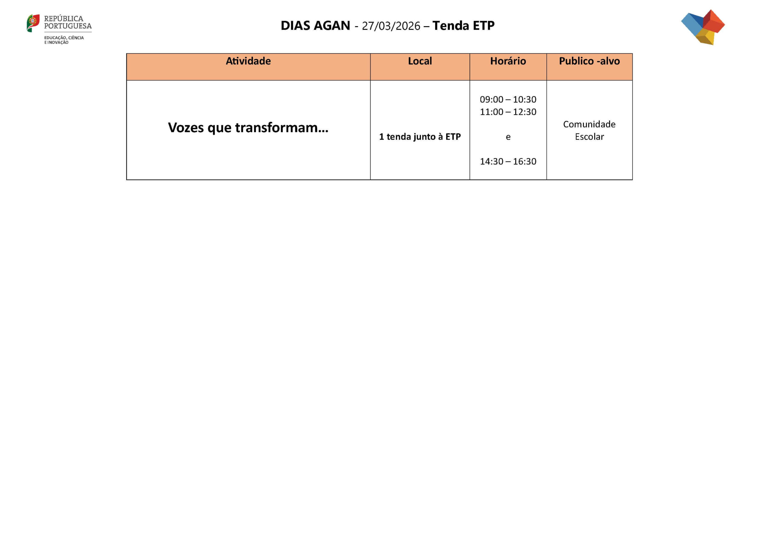 2º DIA Tenda ETP