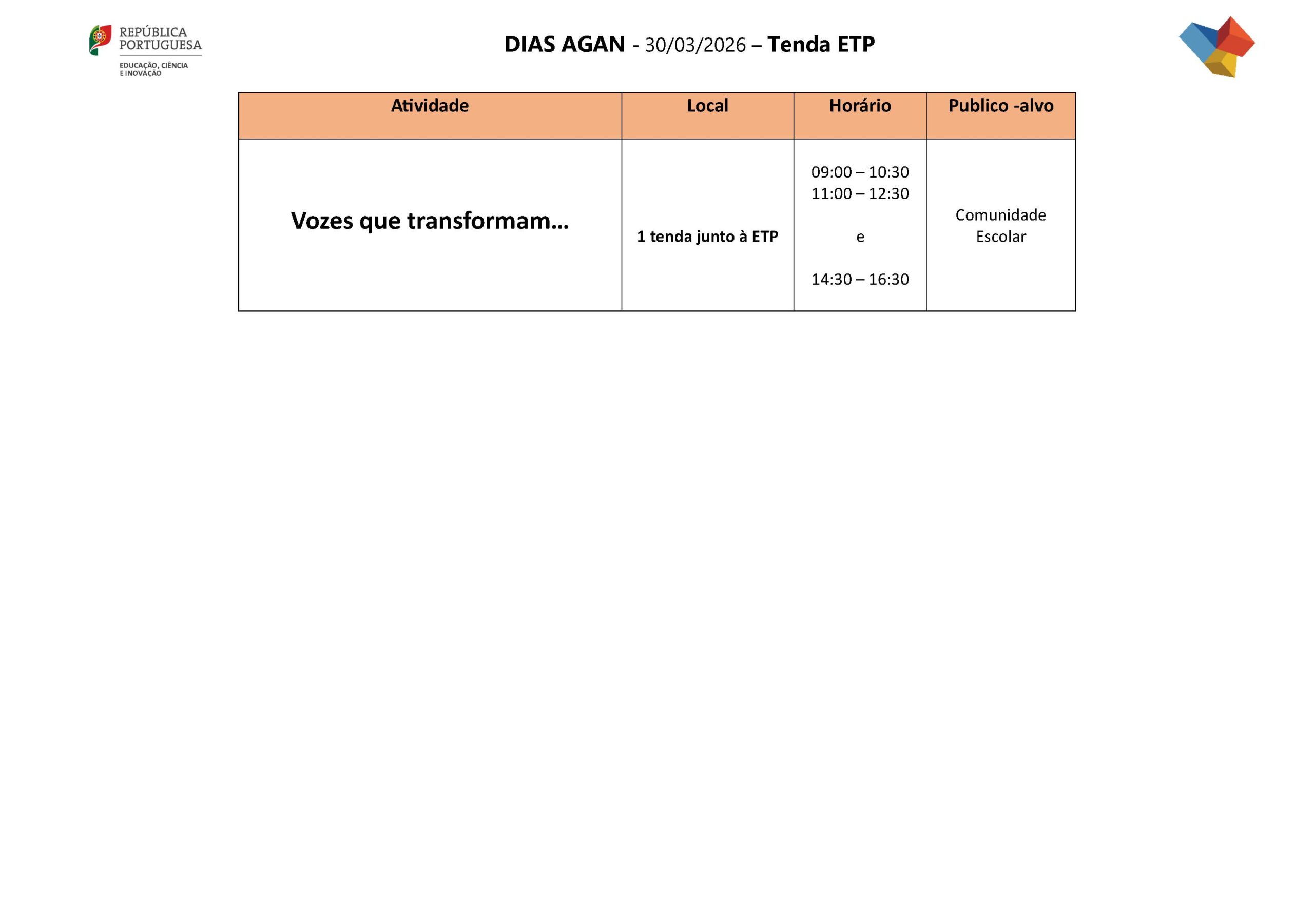 3º DIA Tenda ETP
