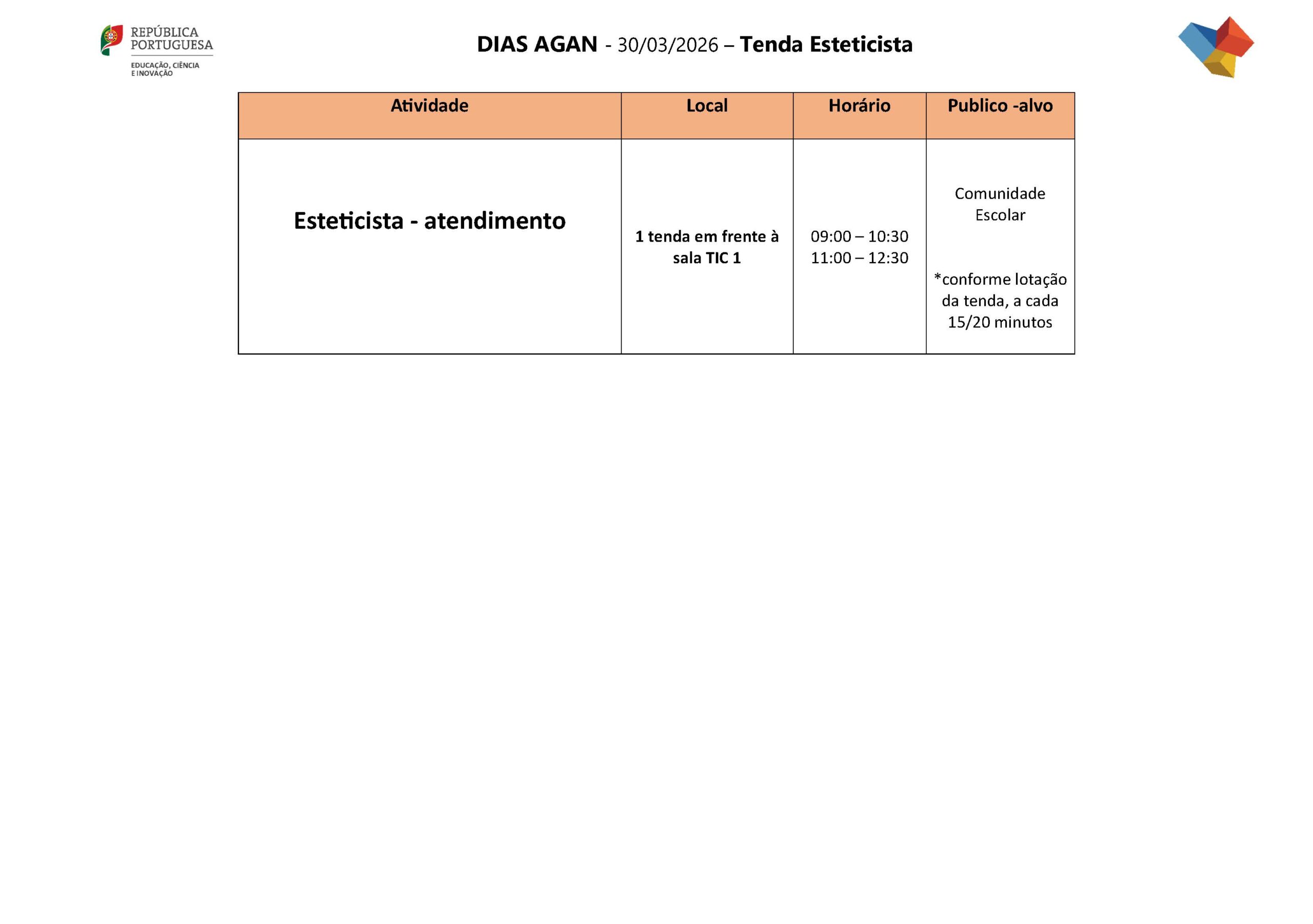 3º DIA Tenda Esteticista